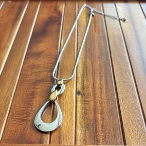 Lia Sophia Necklace Silver and Gold Tone Pendant Necklace